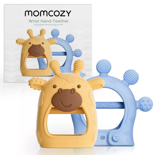 Momcozy Baby Teether Toys | Food Grade Silicone Teething Relief 0-6 Months